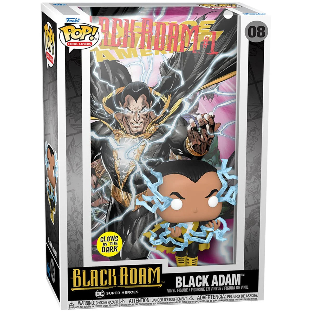 Black Adam Glow-in-the-Dark Pop! Comic Cover Figure with Case Hasbro